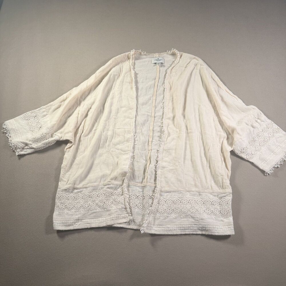 AMERICAN EAGLE | Off White Kimono - Boho Cardigan • Sz XSMALL